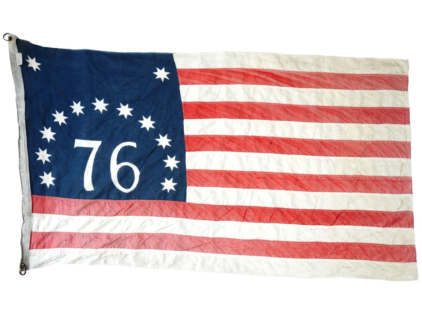 VINTAGE 1976 BICENTENNIAL US AMERICAN FABRIC FLAG (1 of 6)