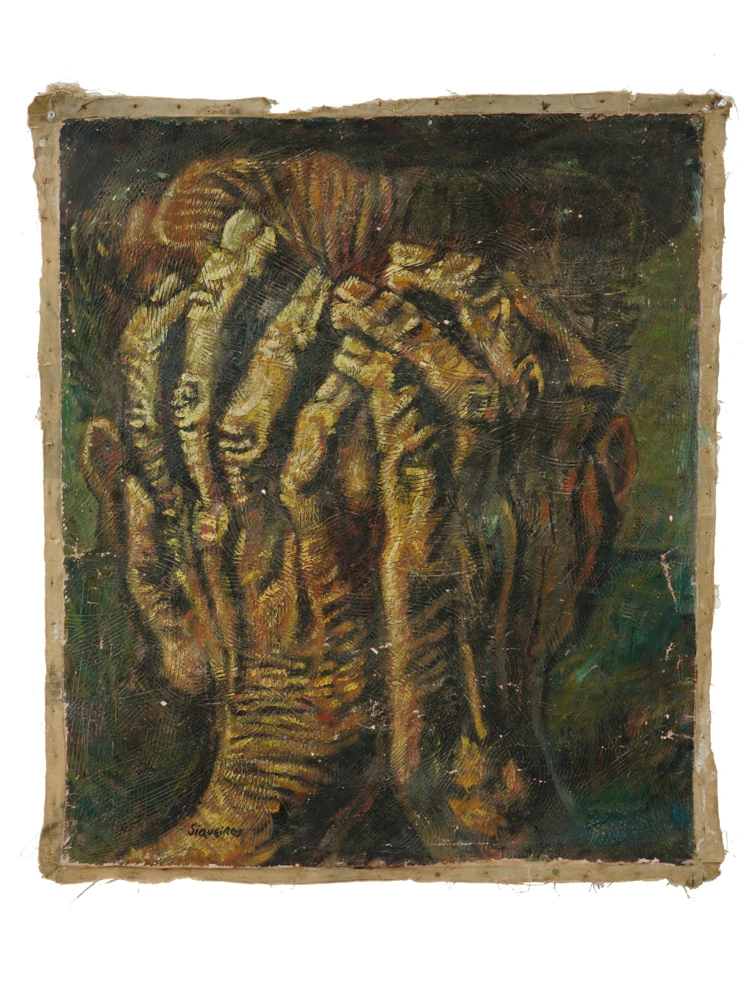 MEXICAN OIL PAINTING BY DAVID ALFARO SIQUEIROS (1 of 7)