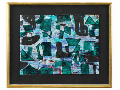 ATTR SAM GILLIAM AMERICAN ABSTRACT ACRYLIC PAINTING: Attributed to Sam Gilliam, Jr., American, 1933 to 2022, acrylic painting on canvas mounted on board depicting an abstract expressionist composition. Signed lower right. Framed. Sam Gilliam Jr is known