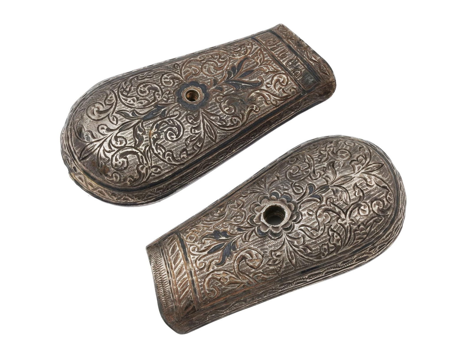 ANTIQUE PAIR OF SILVER GRIPS FOR A MAUSER C96 (1 of 5)