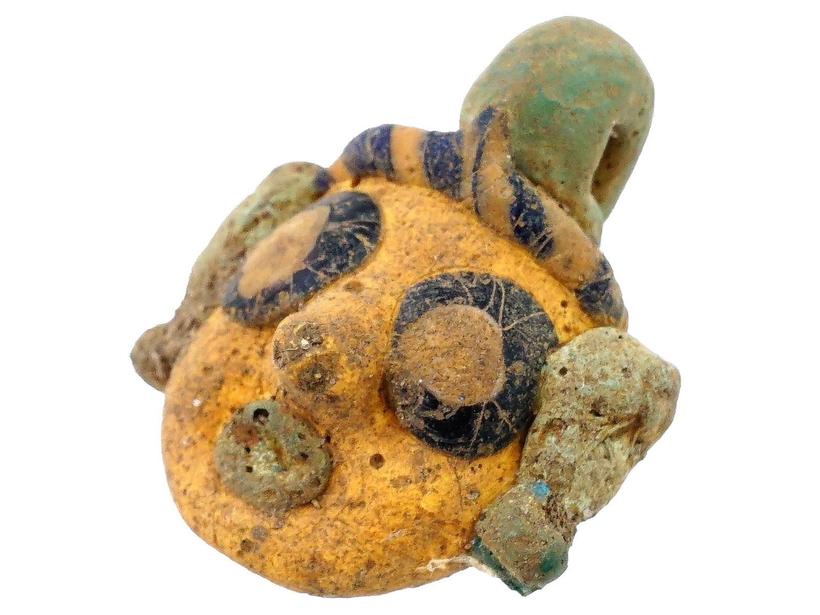 ANCIENT PHOENICIAN MOZAIC GLASS HEAD PENDANT AMULET (1 of 5)