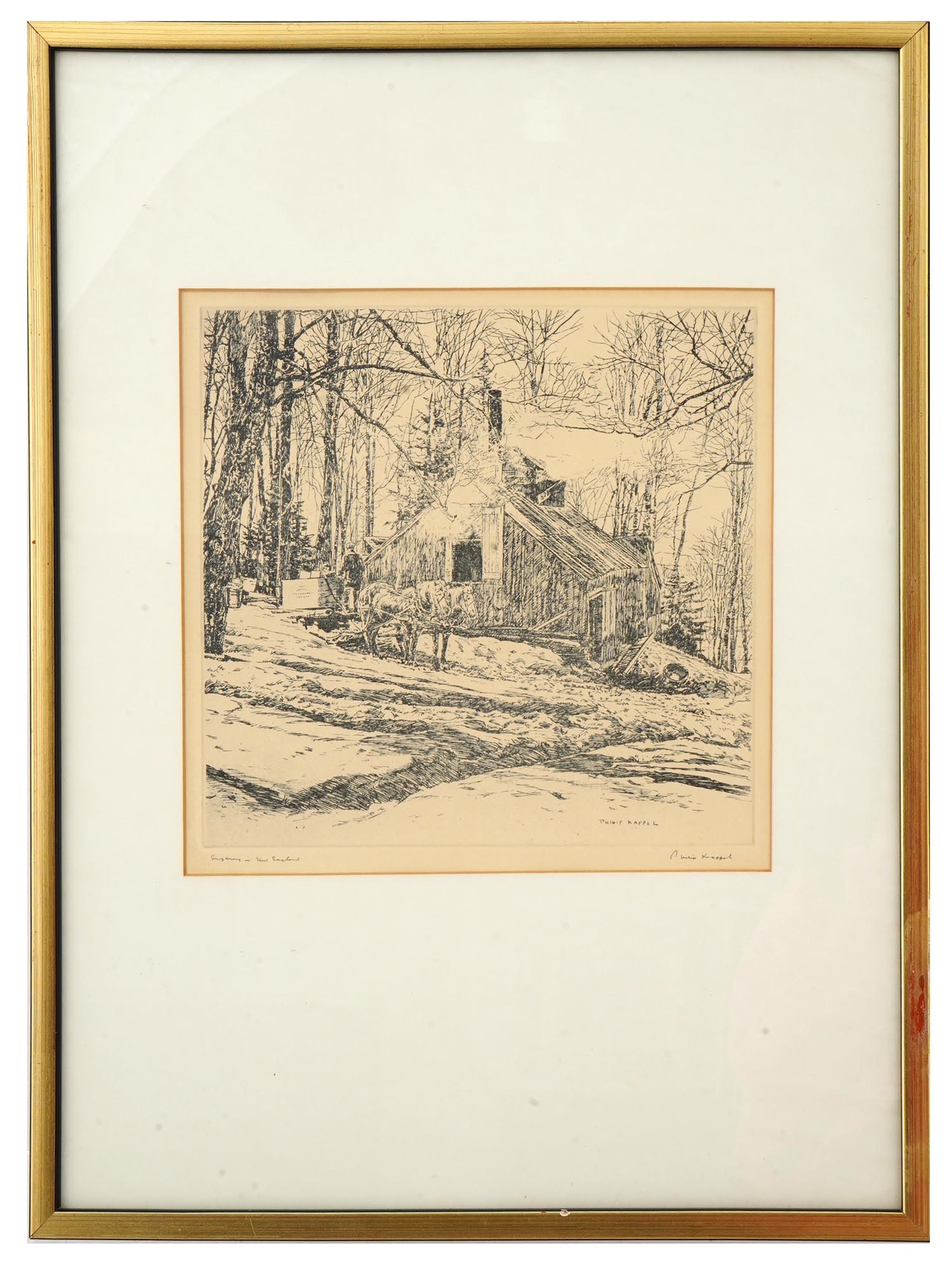 AMERICAN NEW ENGLAND ETCHING BY PHILIP KAPPEL SIGNED (1 of 10)