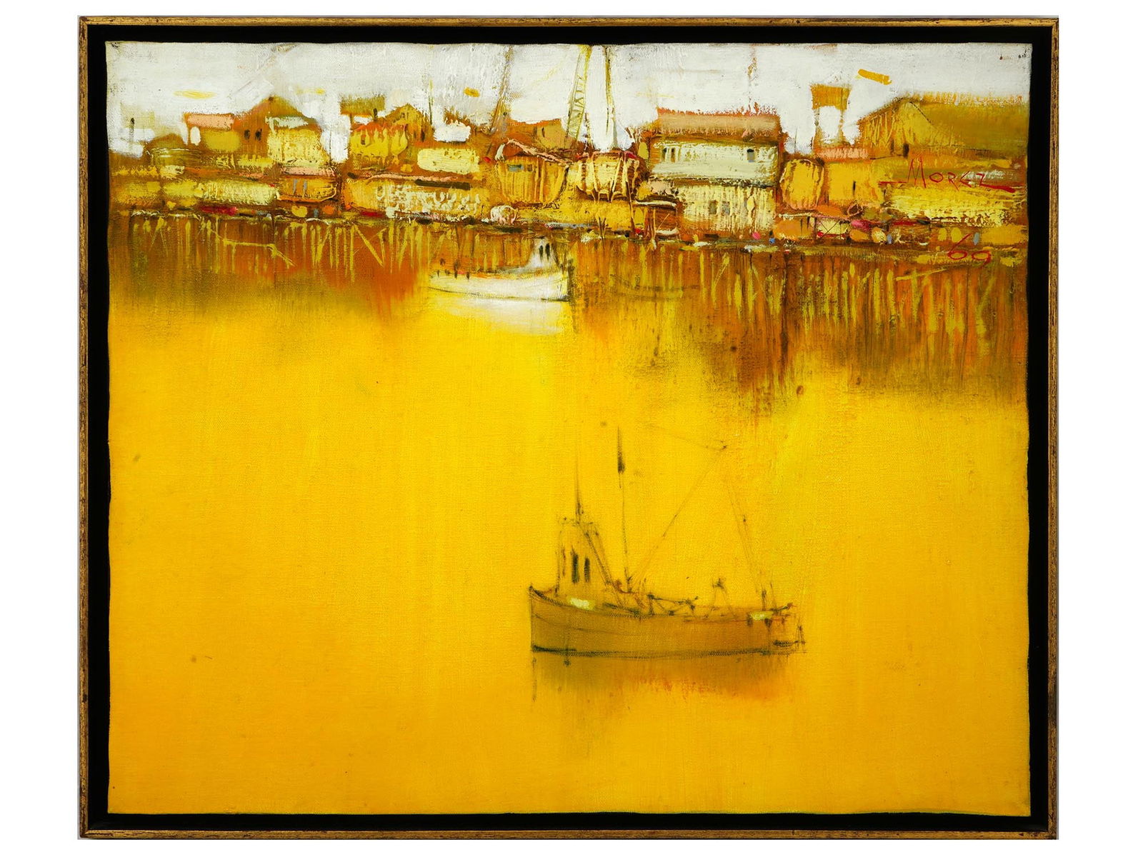 ATTR TO WILLIAM GORDON MOREZ AMERICAN OIL PAINTING (1 of 4)