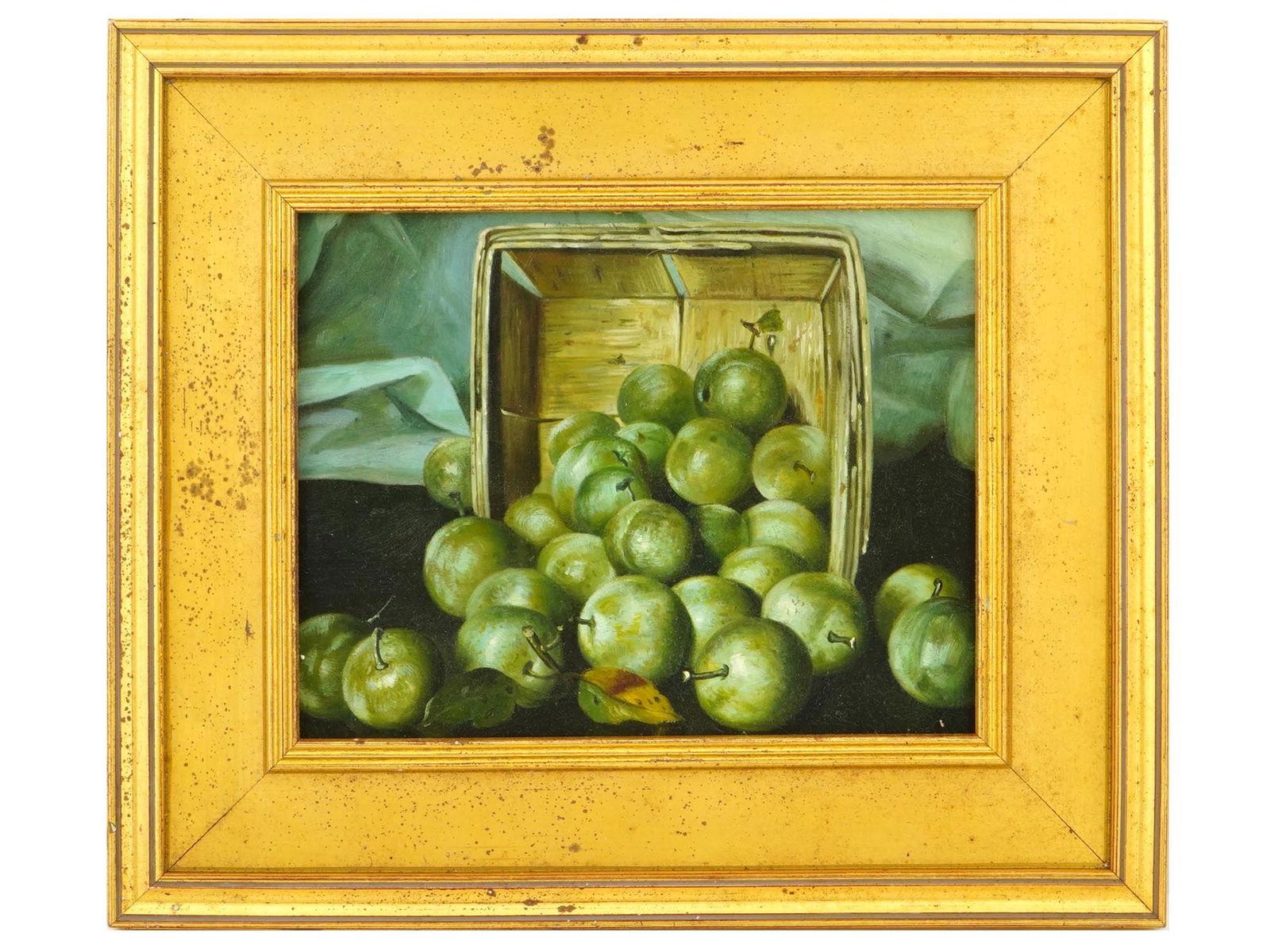 AMERICAN PAINTING AFTER JOSEPH DECKER GREEN PLUMS (1 of 3)