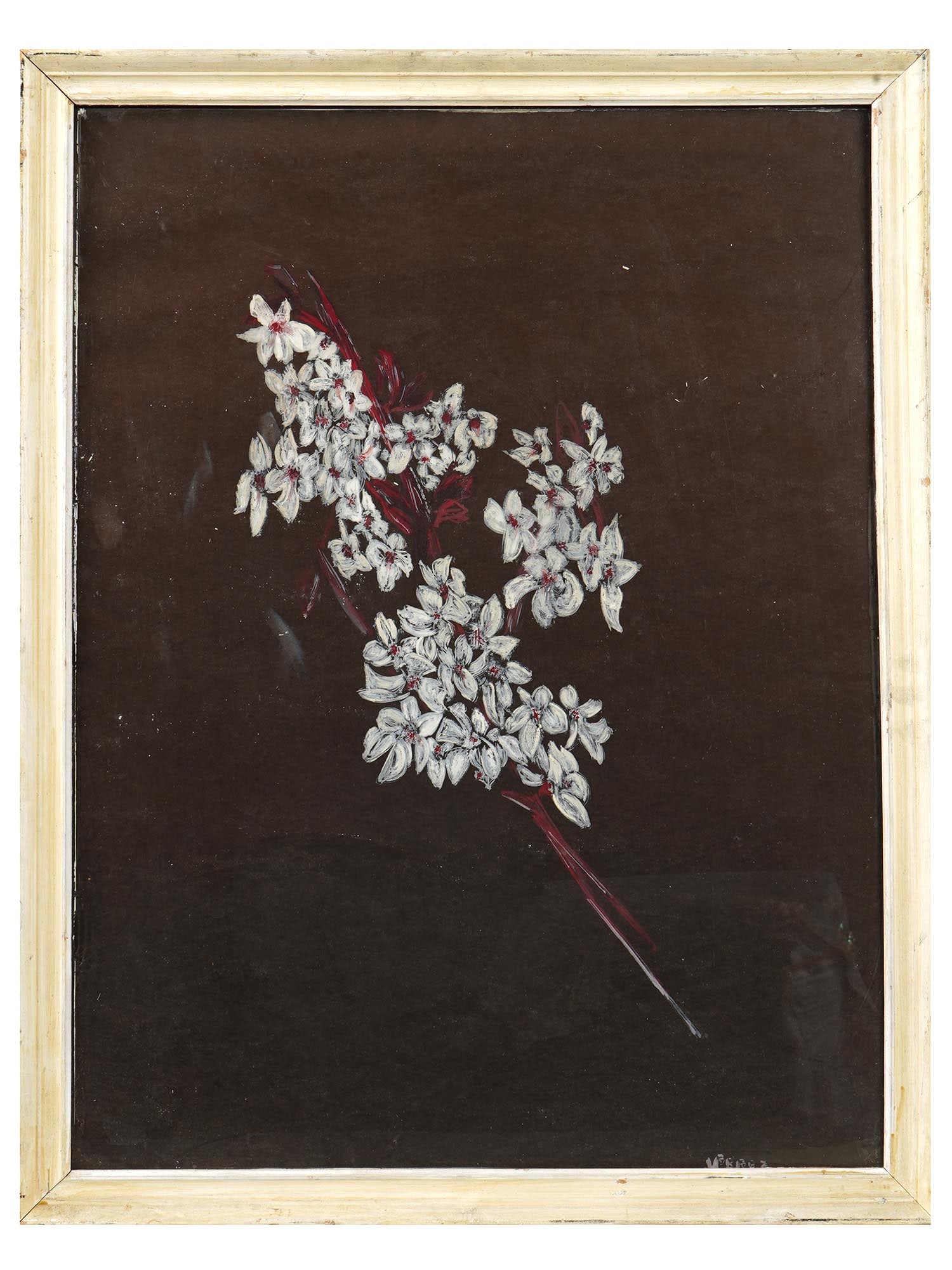 VINTAGE MIXED MEDIA ON PAPER PAINTING BY PEREZ (1 of 4)