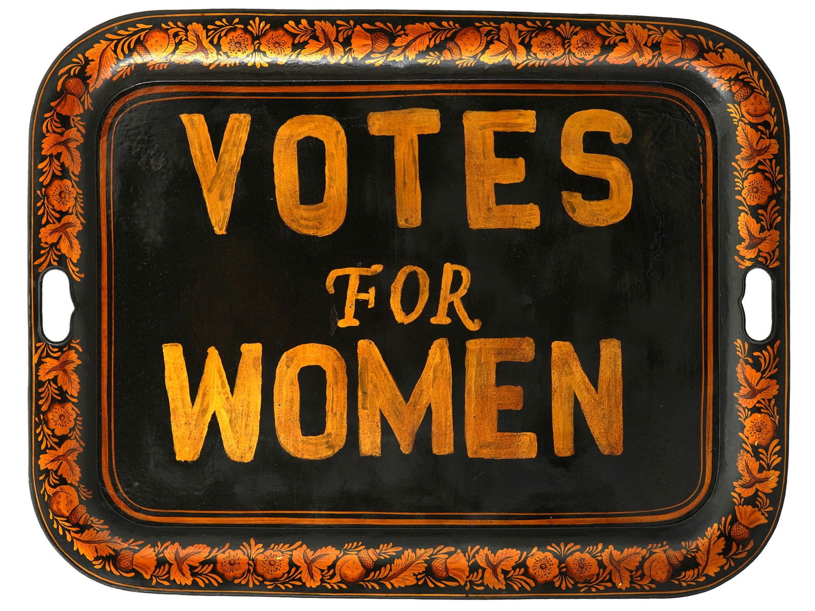 VINTAGE PAINTED VOTES FOR WOMEN METAL TRAY (1 of 5)