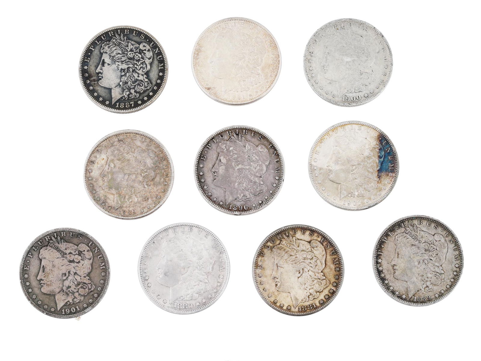 ANTIQUE US MINT MORGAN DOLLAR SILVER COINS (1 of 5)