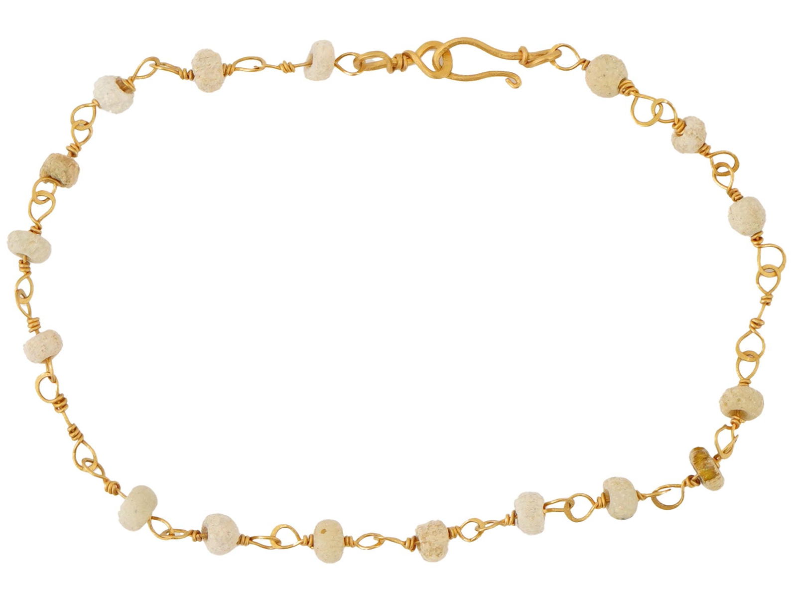 ANCIENT ROMAN GOLD AND GLASS BEADED NECKLACE (1 of 2)