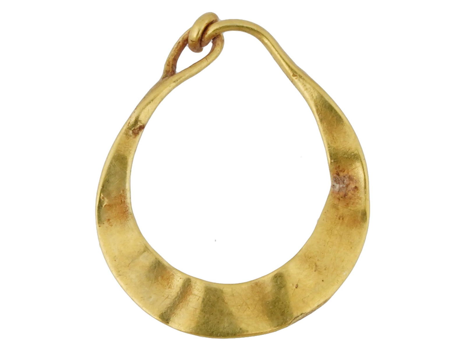 100 TO 300 AD ANCIENT ROMAN GOLD CRESCENT EARRING (1 of 3)