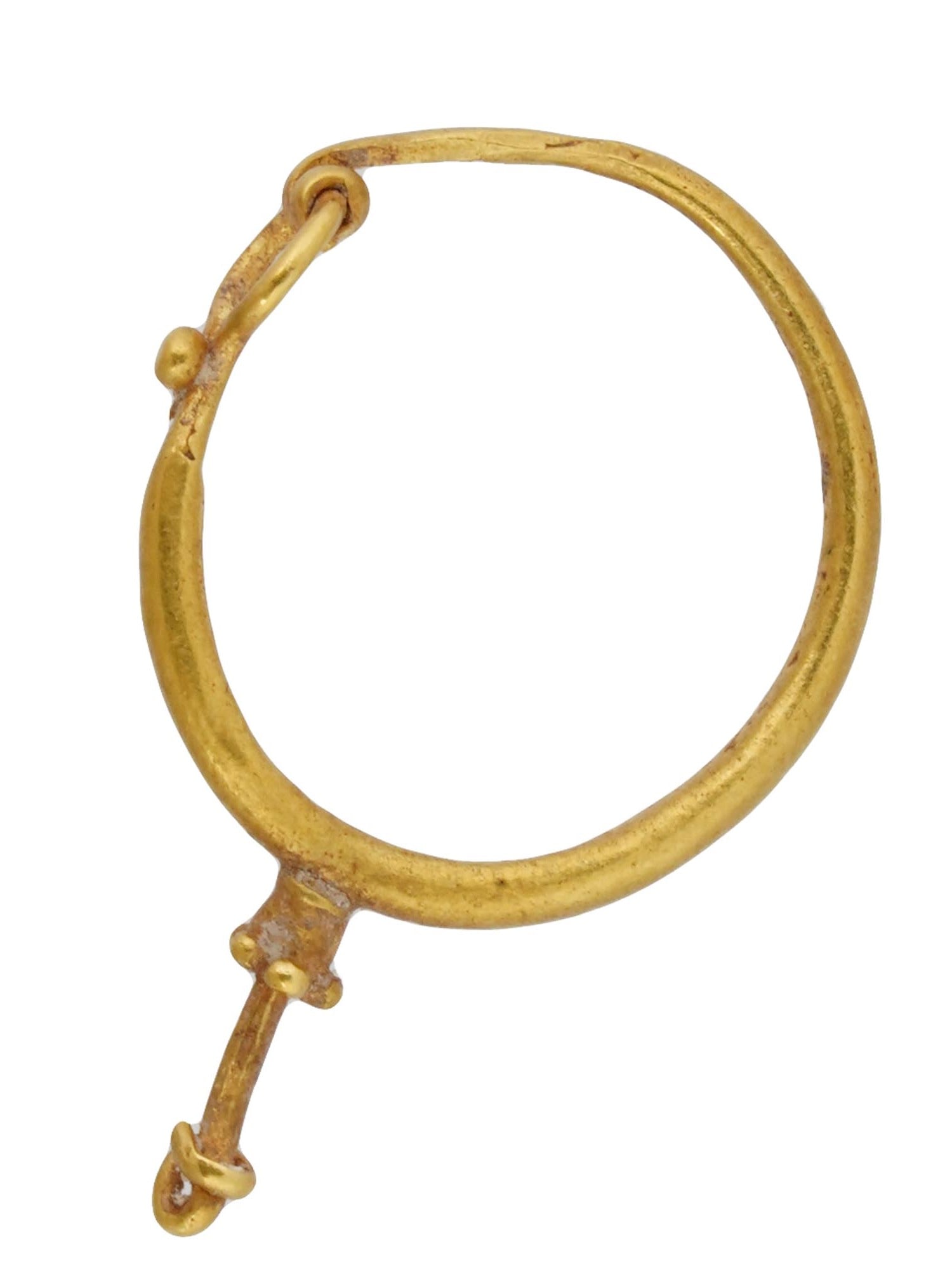 100 TO 300 AD ANCIENT ROMAN GOLD HOOP TYPE EARRING (1 of 3)