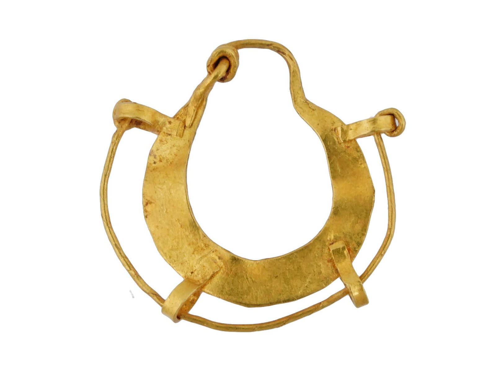 100 TO 300 AD ANCIENT ROMAN GOLD HOOP TYPE EARRING (1 of 3)
