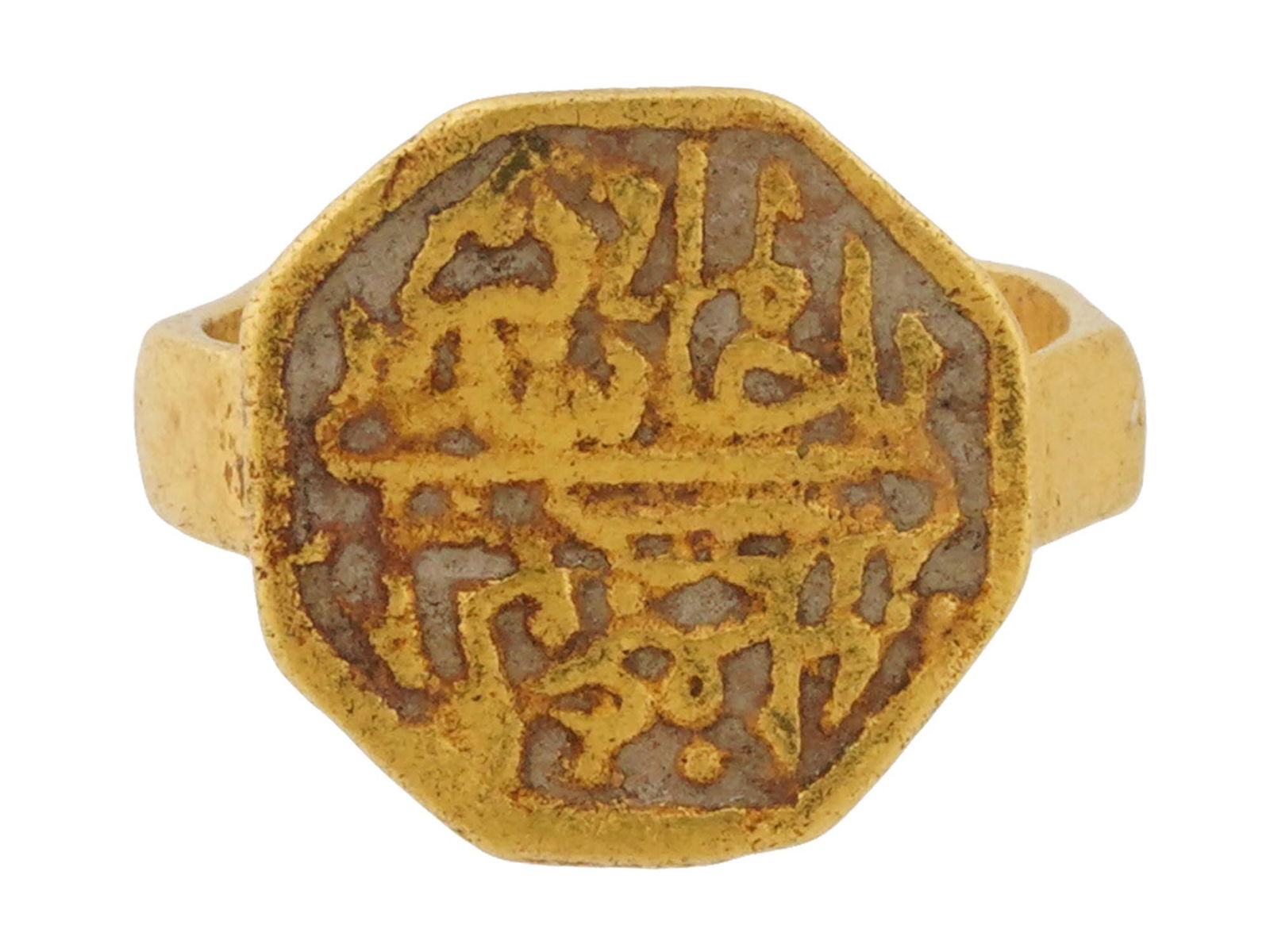 ANCIENT ISLAMIC GOLD RING WITH RELIGIOUS CALLIGRAPHY (1 of 4)