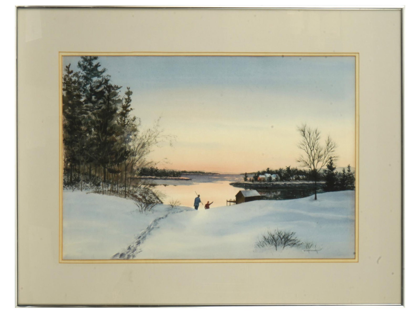 AMERICAN WATERCOLOR PAINTING BY WILLIAM H REINHART (1 of 6)