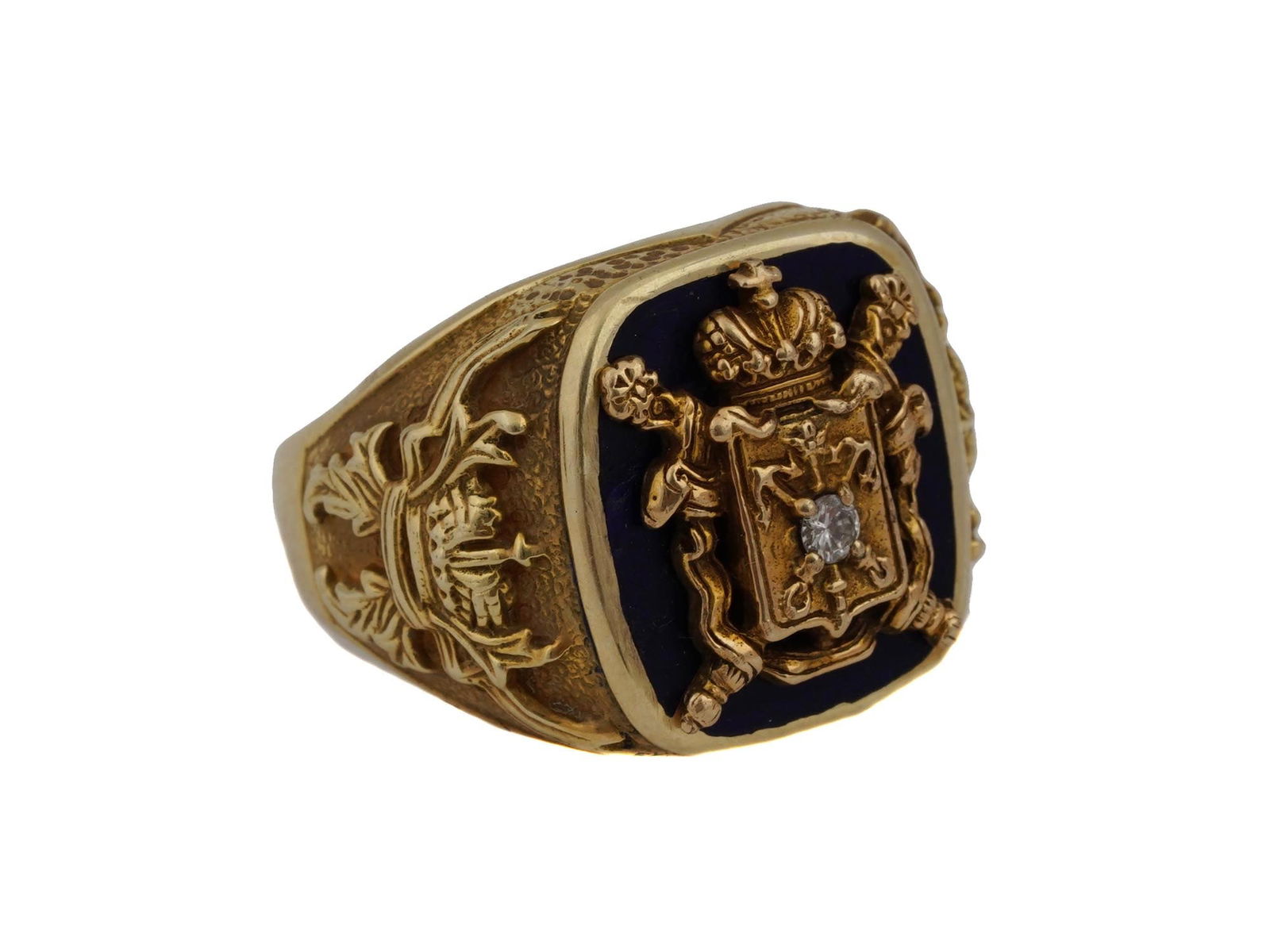 RUSSIAN IMPERIAL 14K GOLD SIGNET RING ST. PETERSBURG (1 of 7)