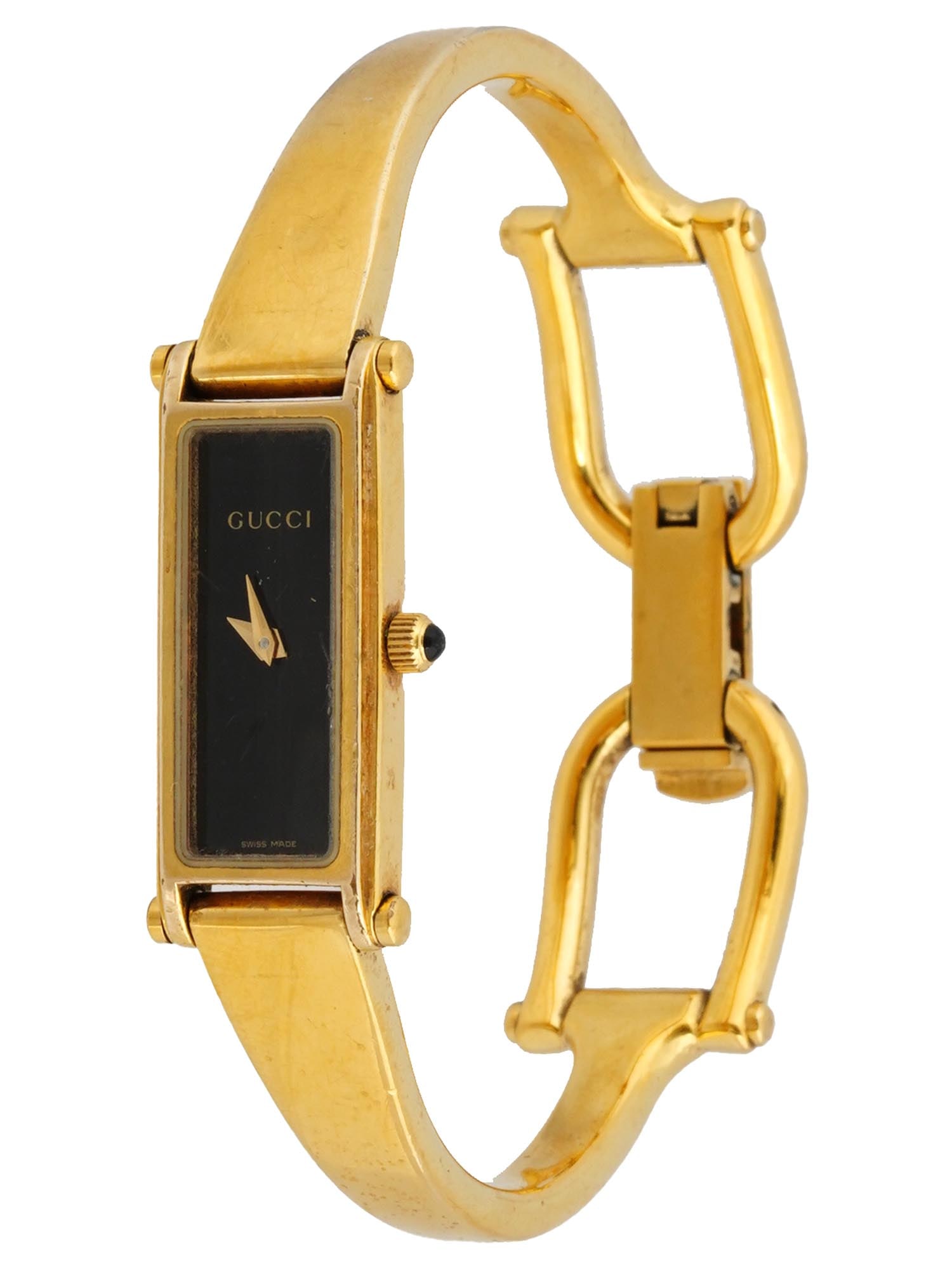 GUCCI GOLD PLATED LADIES BANGLE WRIST WATCH (1 of 5)