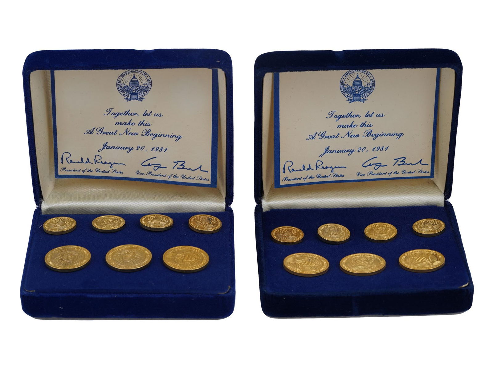 1981 US PRESIDENTIAL INAUGURATION BUTTONS SETS (1 of 4)