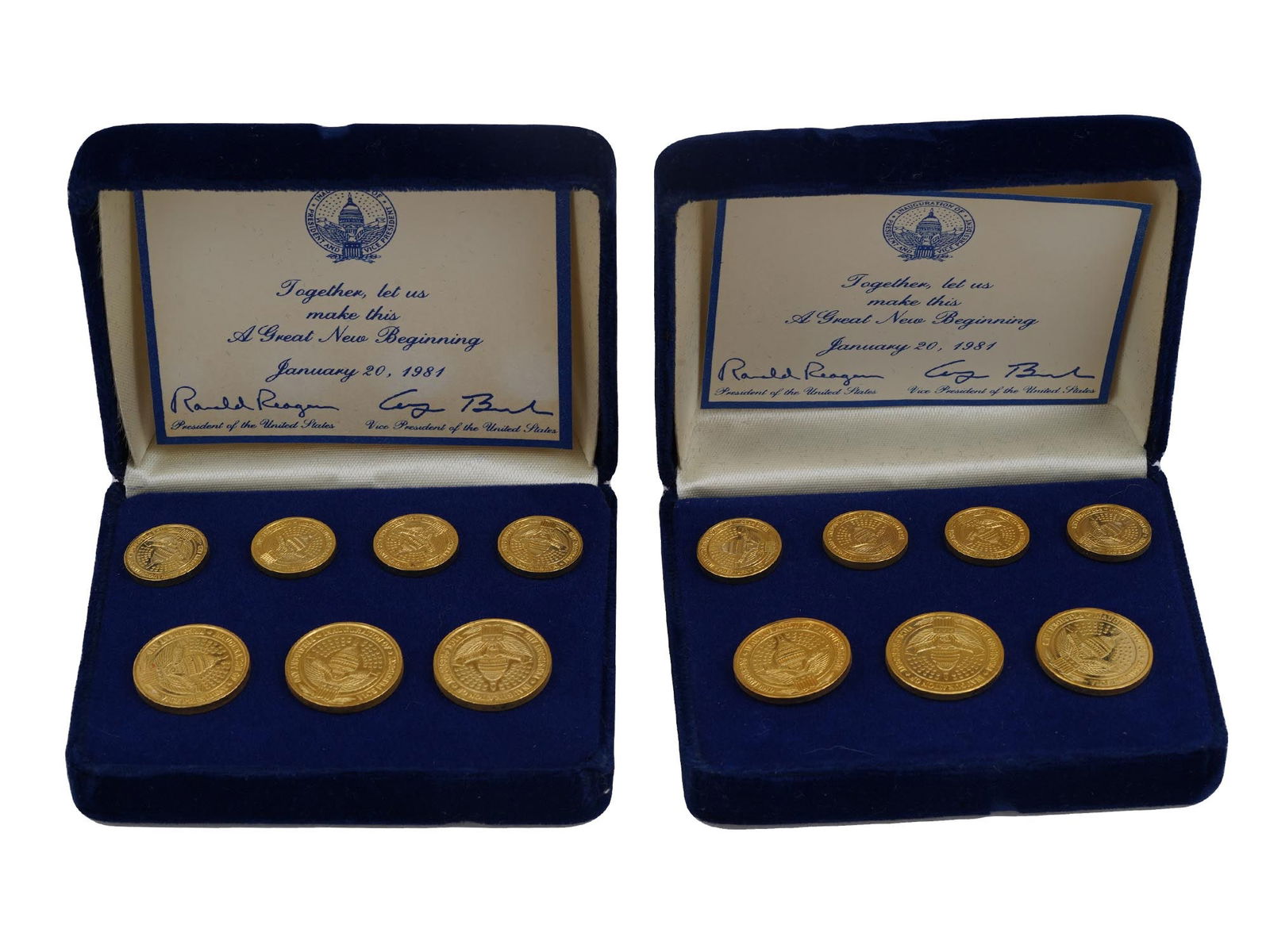 1981 US PRESIDENTIAL INAUGURATION BUTTONS SETS (1 of 5)