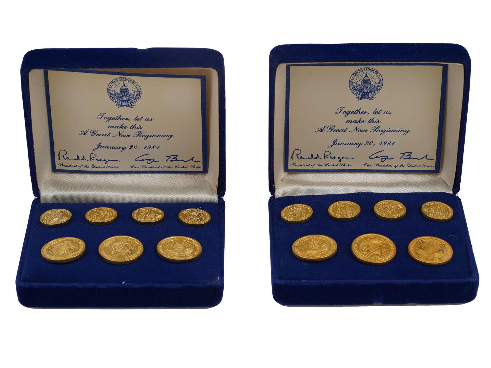 1981 US PRESIDENTIAL INAUGURATION BUTTONS SETS (1 of 5)