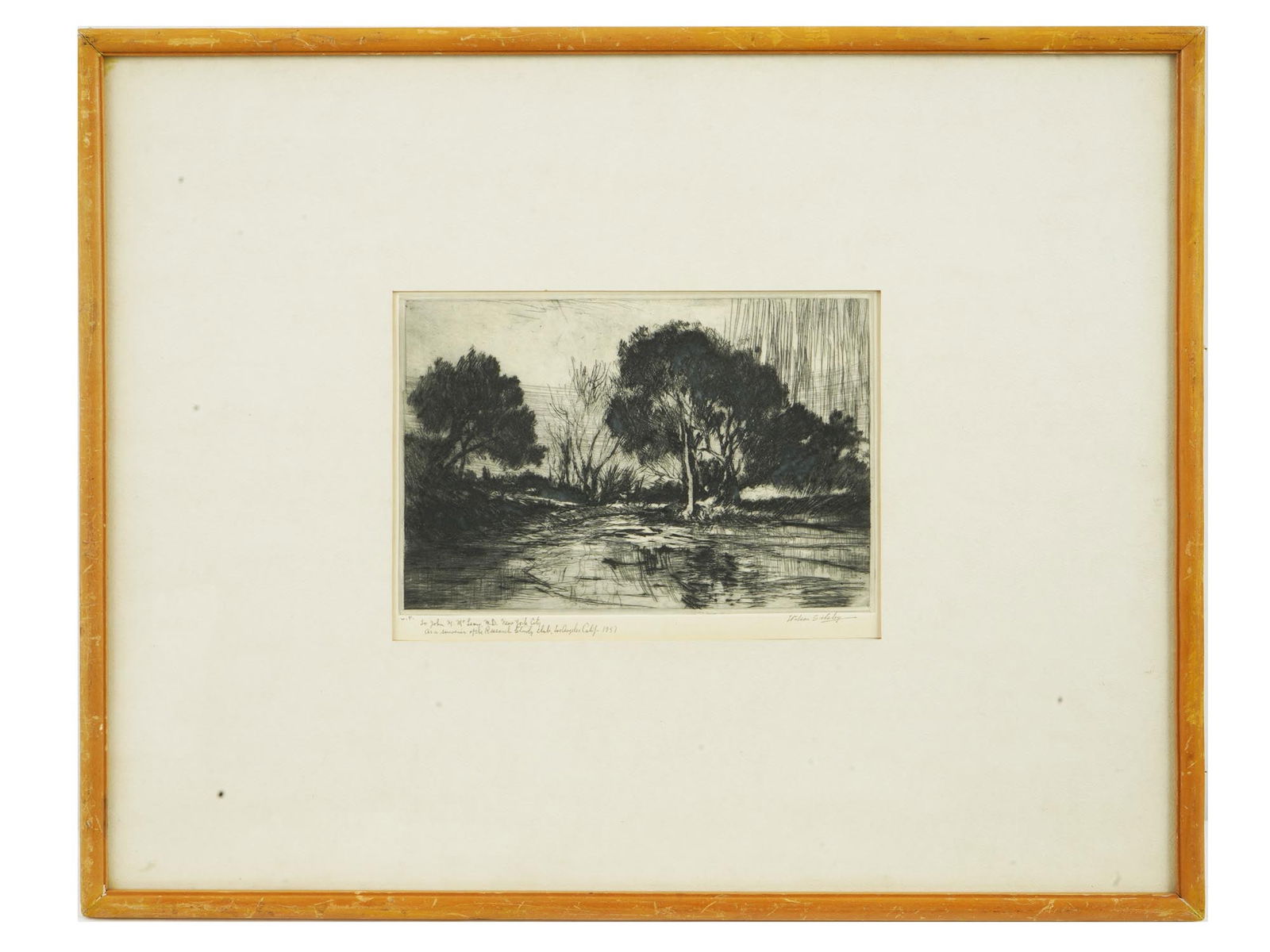 AMERICAN LANDSCAPE DRY POINT BY WILSON SILSBY SIGNED (1 of 7)