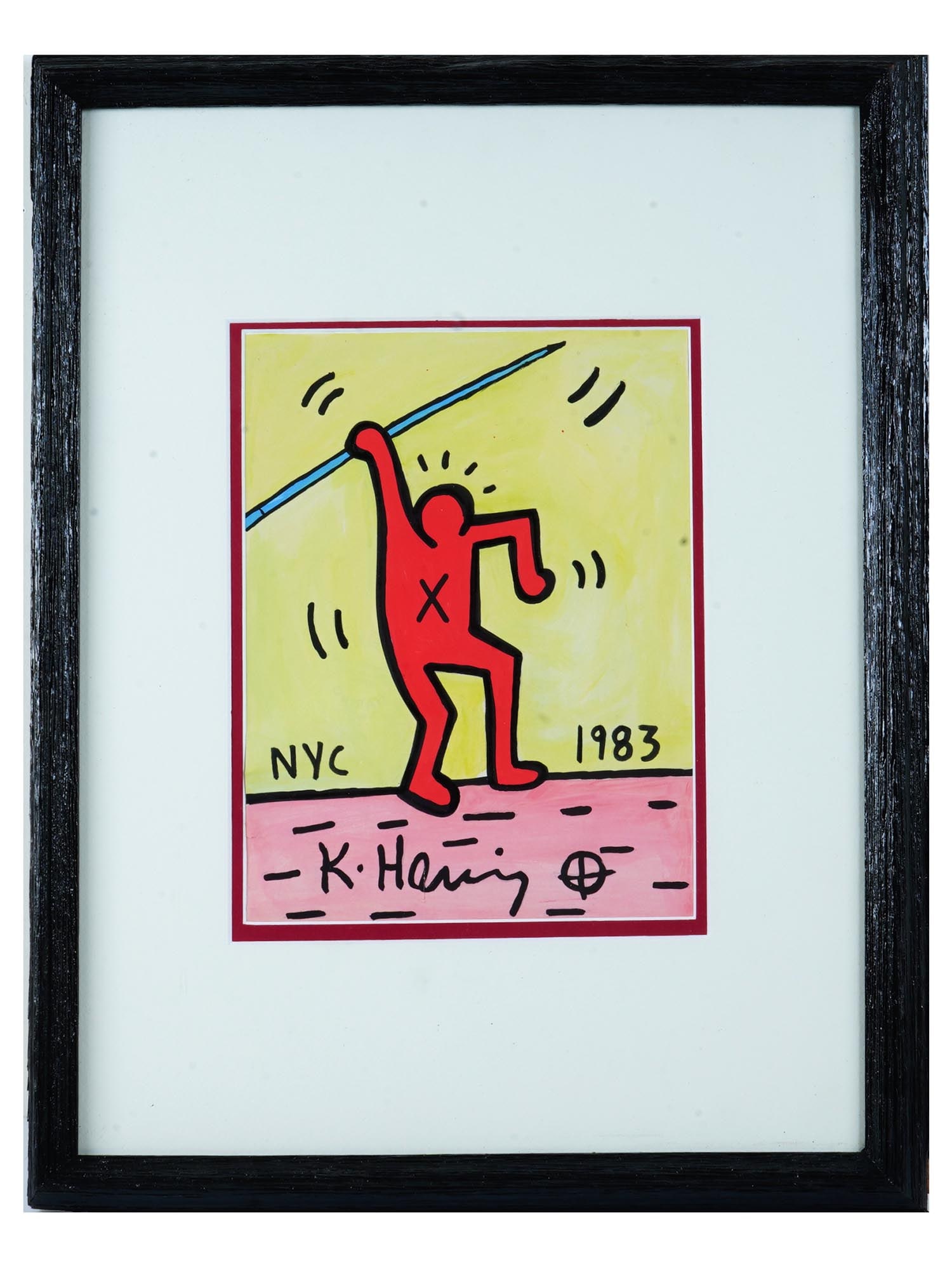 AMERICAN MIXED MEDIA PAINTING AFTER KEITH HARING (1 of 6)