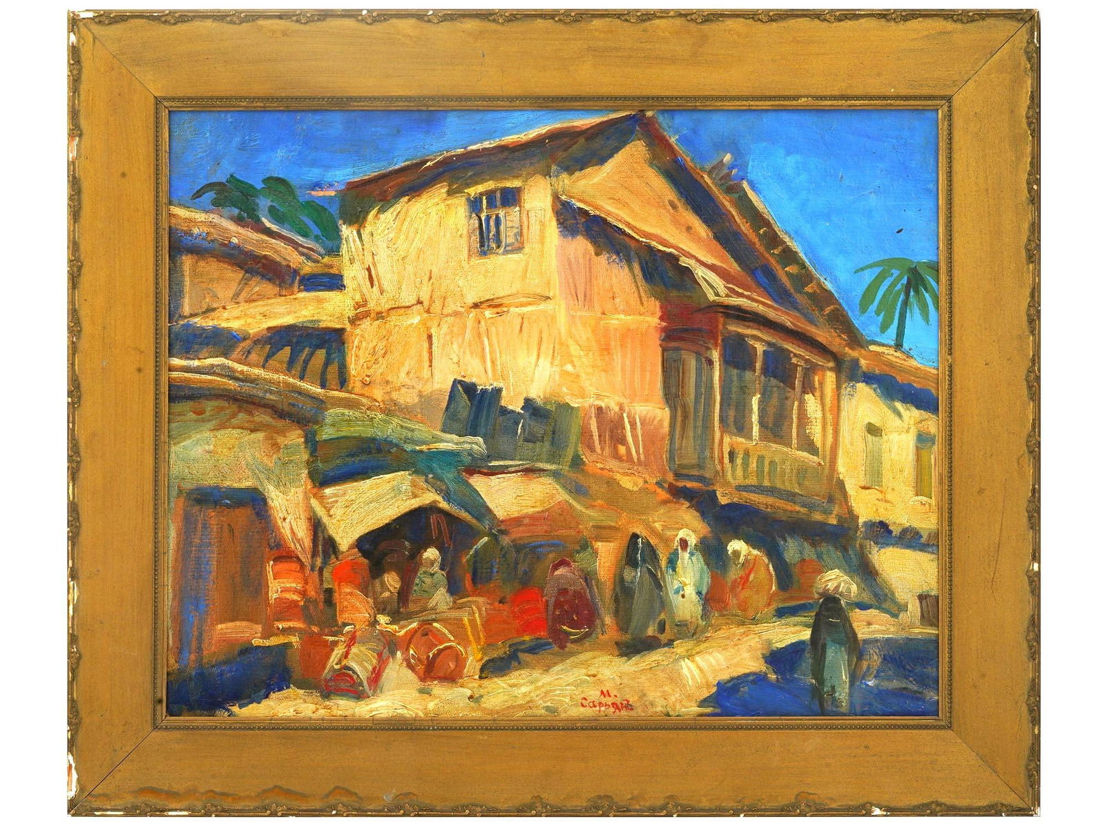 RUSSIAN ARMENIAN MARTIROS SARYAN OIL CITYSCAPE PAINTING (1 of 8)