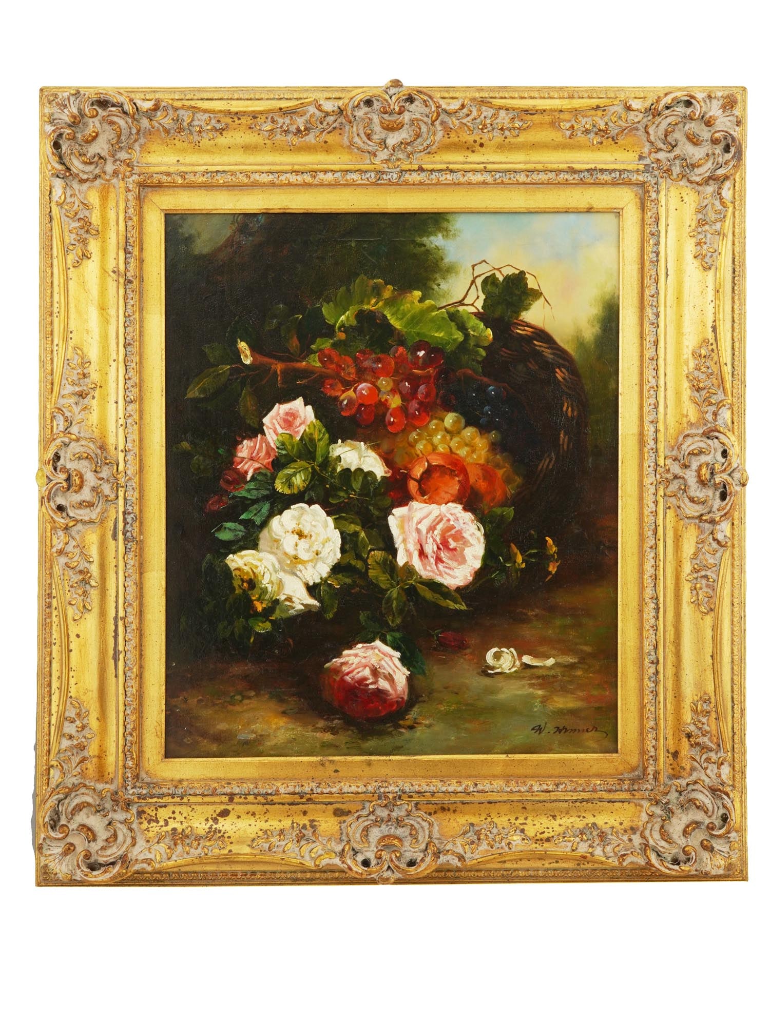 EUROPEAN SCHOOL STILL LIFE OIL PAINTING BY HONNER (1 of 5)