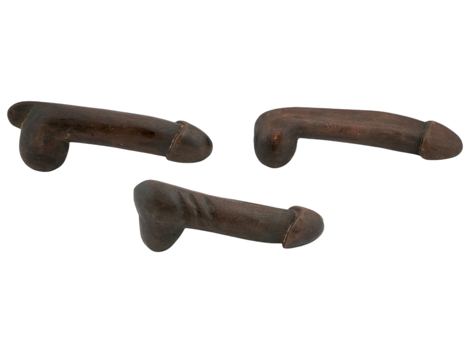 LOT OF CENTRAL AFRICAN NORTH CAMEROON WOOD PHALLUS (1 of 4)