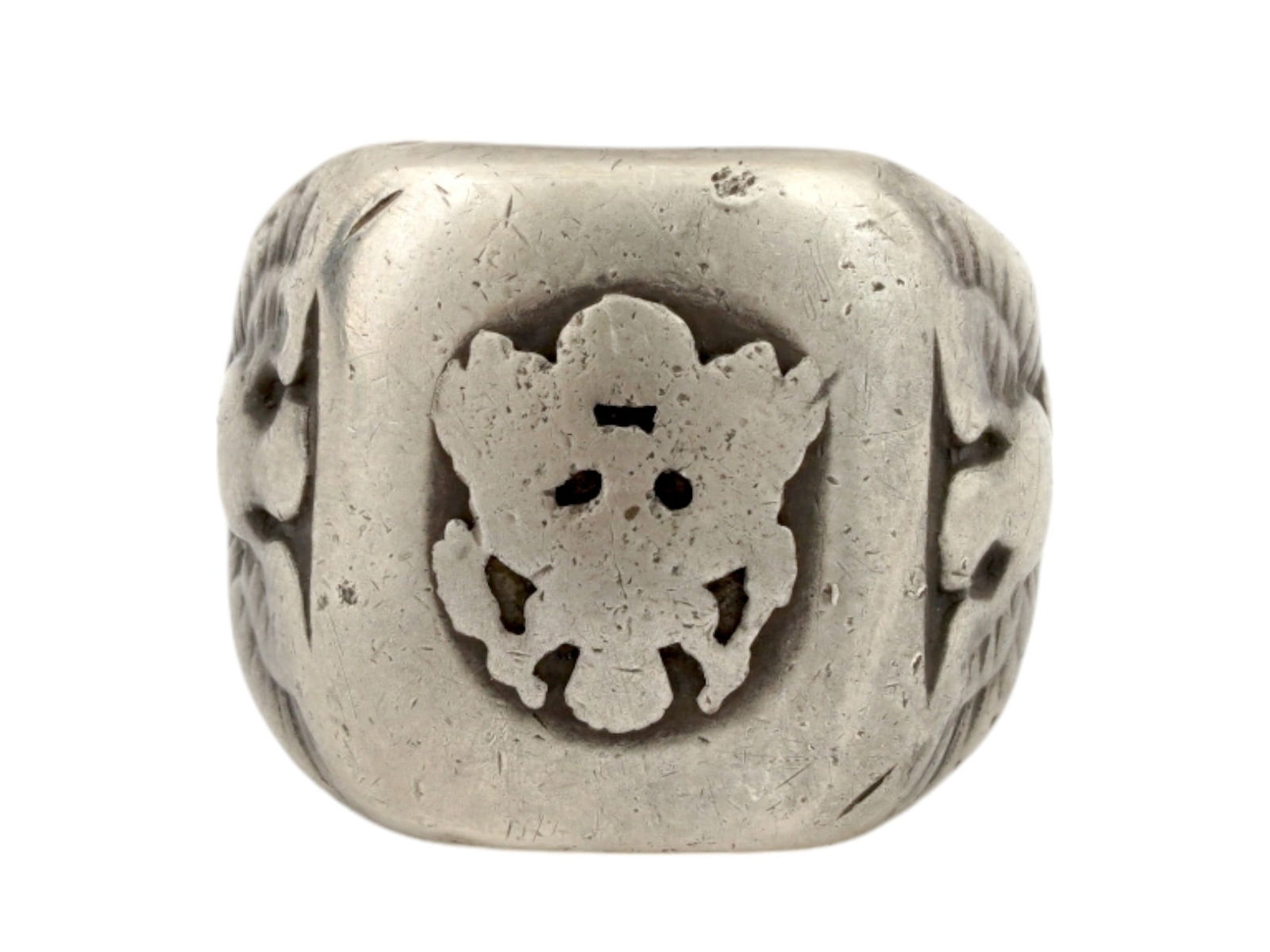 ANTIQUE VINTAGE AMERICAN STERLING SILVER SIGNET RING (1 of 5)