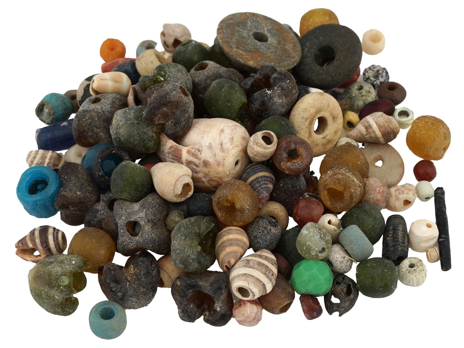 ANCIENT MEDITERRANEAN GLASS STONE BEADS COLLECTION (1 of 9)