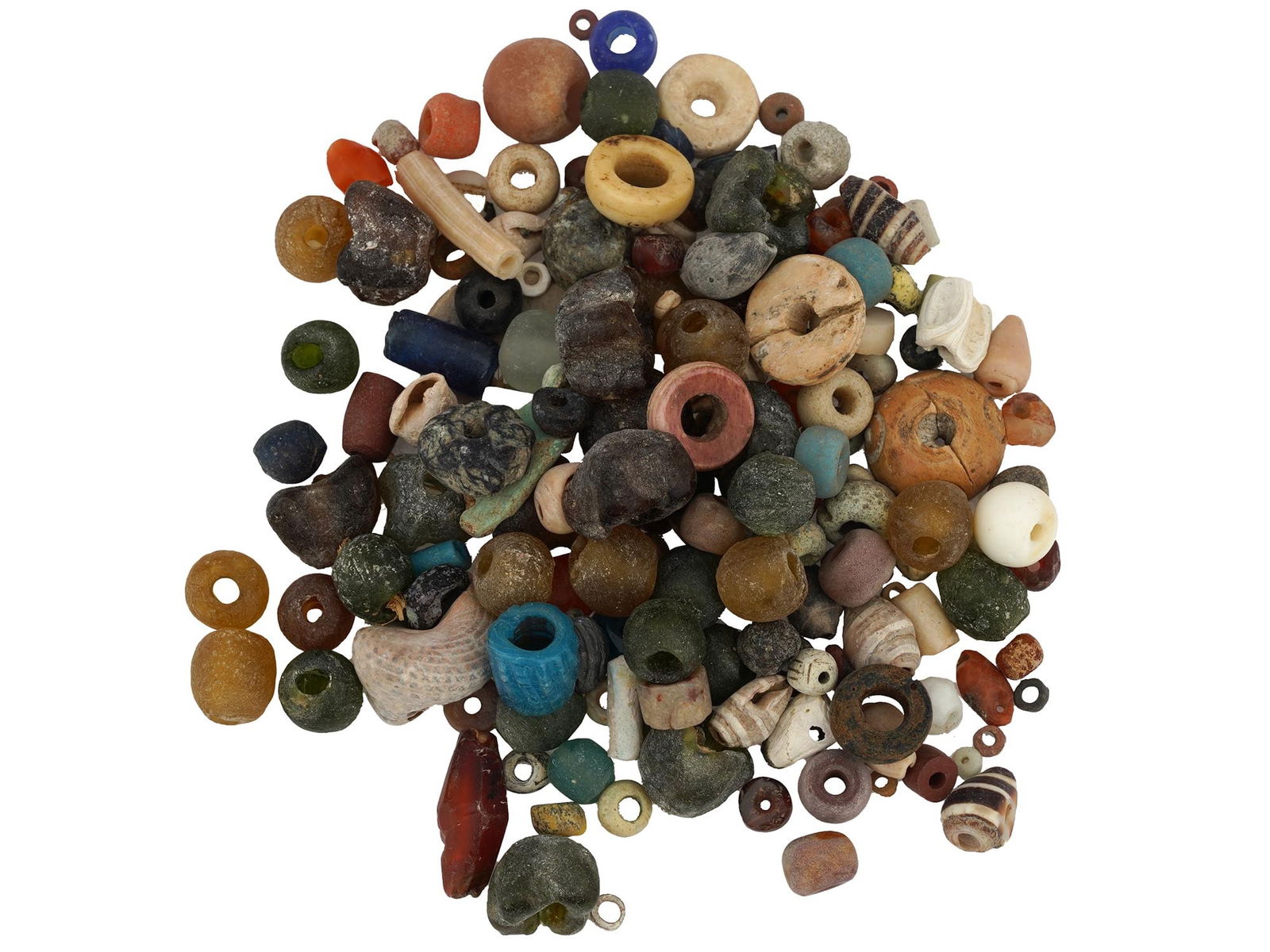 ANCIENT MEDITERRANEAN GLASS STONE BEADS COLLECTION (1 of 7)