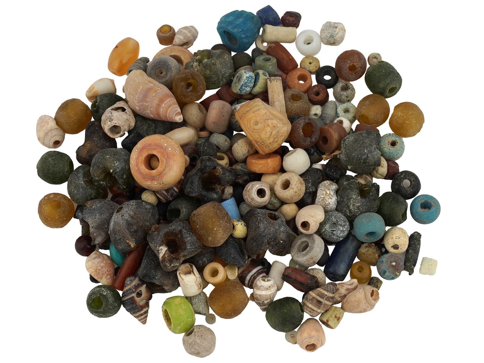 ANCIENT MEDITERRANEAN GLASS STONE BEADS COLLECTION (1 of 8)