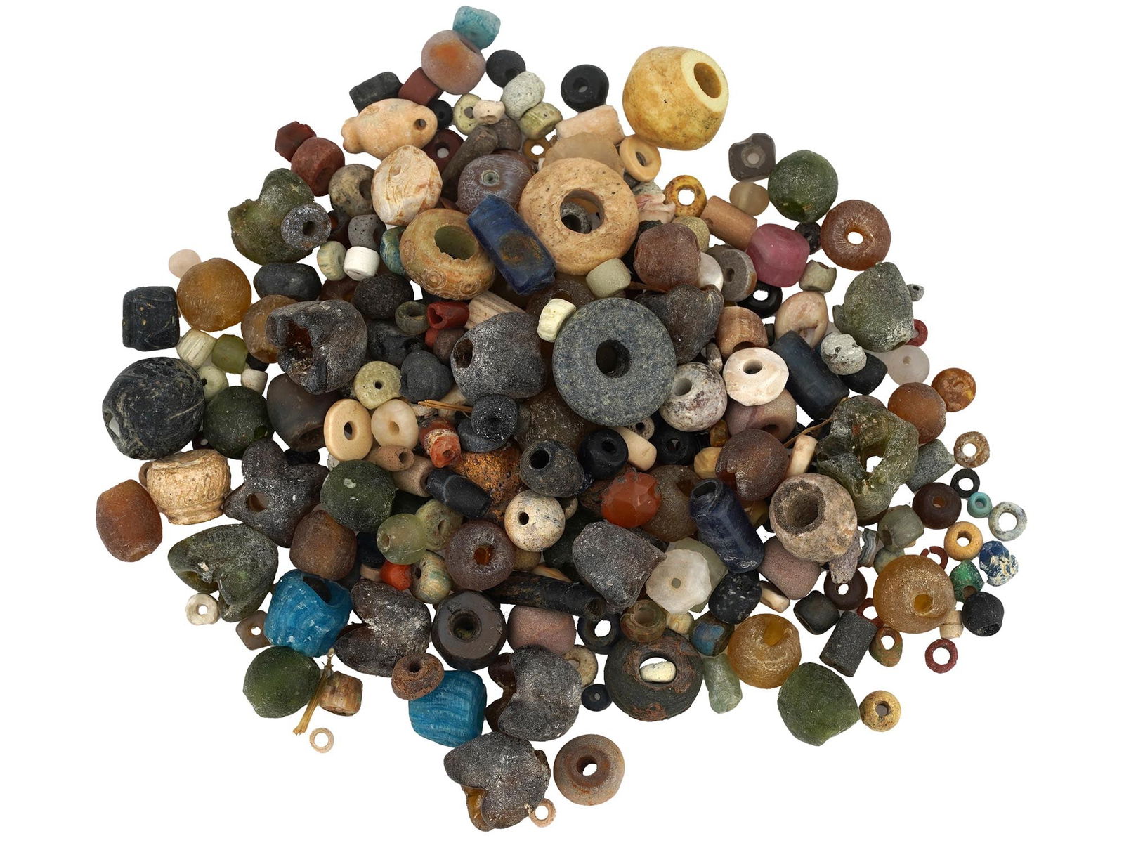 ANCIENT MEDITERRANEAN GLASS STONE BEADS COLLECTION (1 of 7)