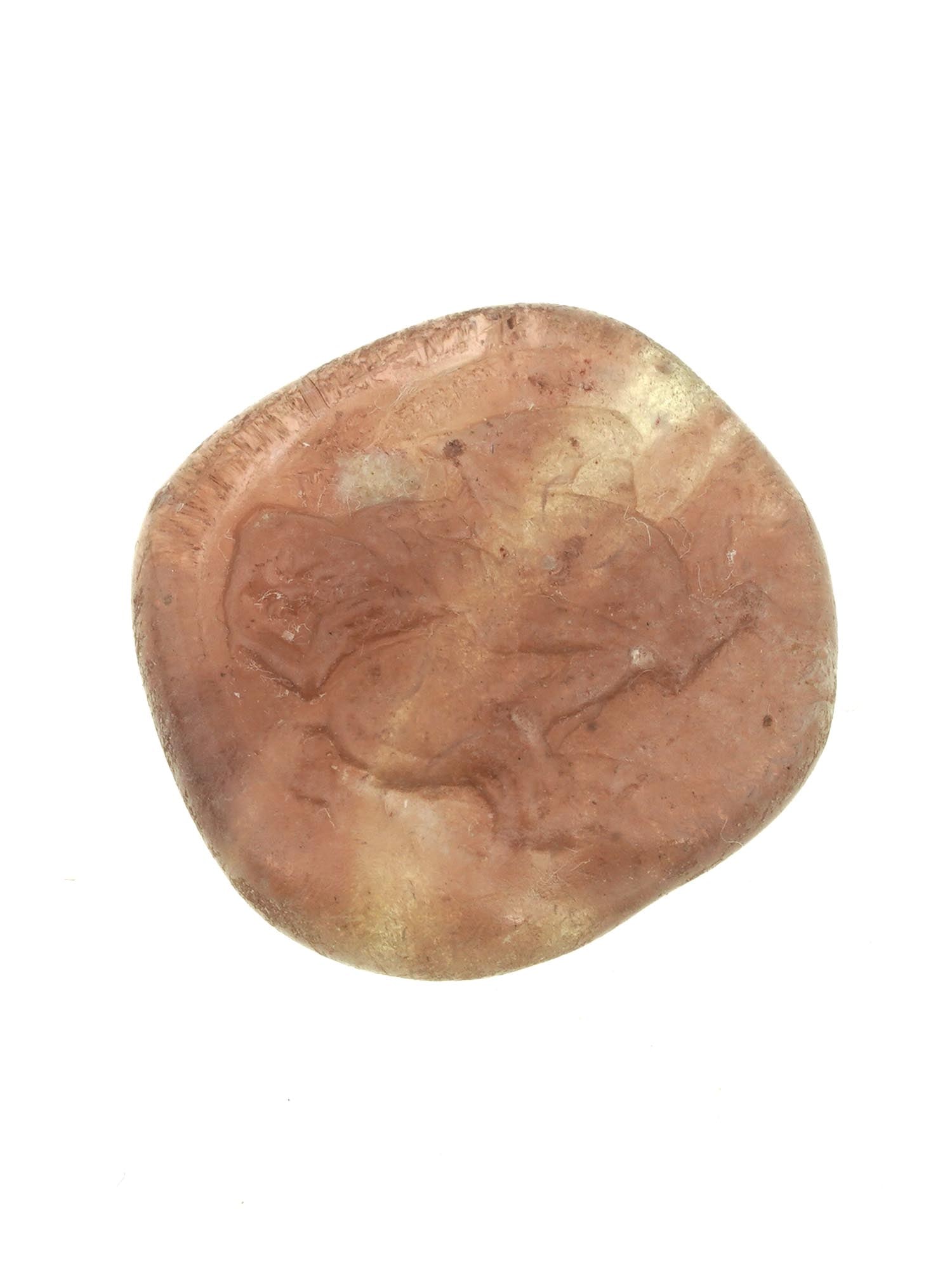 ANCIENT ROMAN GLASS MEDALLION GLADIATOR ON HORSEBACK (1 of 2)