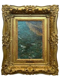 JAMES SIDNEY ENSOR BELGIAN SEASCAPE OIL PAINTING