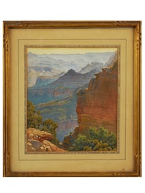 AMERICAN GRAND CANYON PAINTING BY GUNNAR WIDFORSS