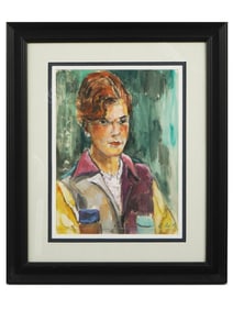 ATTR TO ELAINE DE KOONING MIXED MEDIA PAINTING