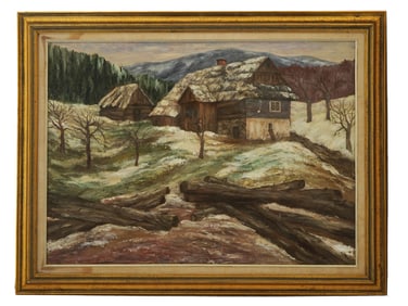 ILONA KWIECINSKA POLISH RURAL LANDSCAPE OIL PAINTING