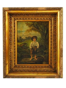 AMERICAN SCHOOL OIL PAINTING AFTER EASTMAN JOHNSON