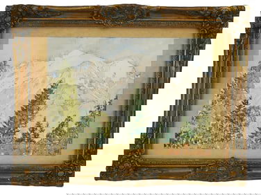 LANDSCAPE WATERCOLOR PAINTING SIGNED BY ARTIST