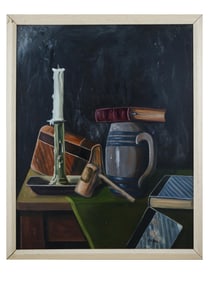 ATTR TO JOHN FREDERICK PETO AMERICAN OIL PAINTING