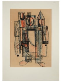 KAZIMIR MEDUNETSKY MANNER RUSSIAN MIXED MEDIA PAINTING