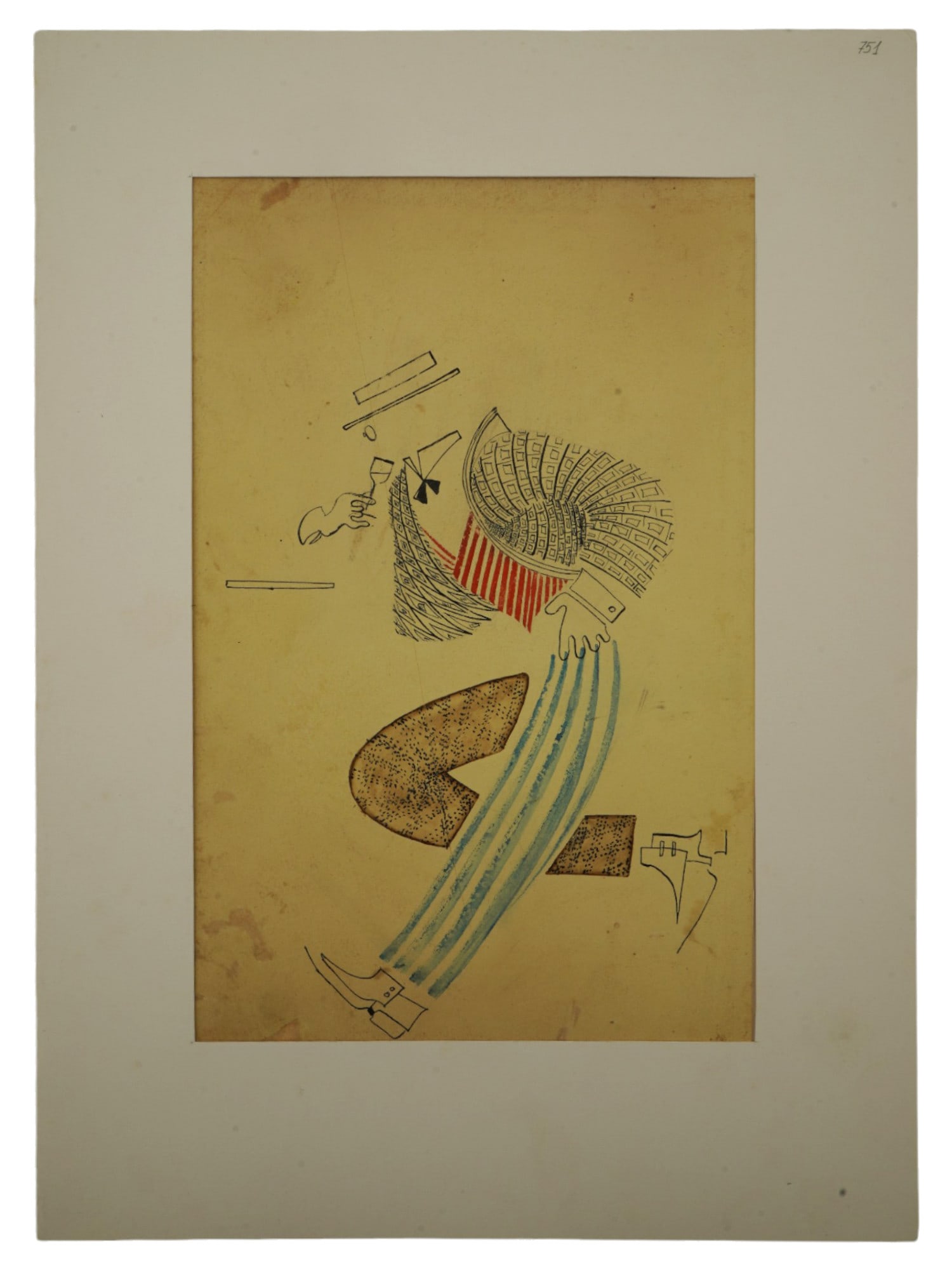 RUSSIAN AVANT GARDE PAINTING ATTR VLADIMIR LEBEDEV (1 of 6)