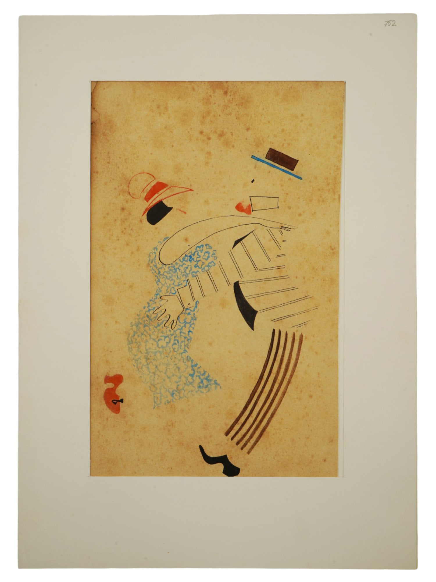 RUSSIAN AVANT GARDE PAINTING ATTR VLADIMIR LEBEDEV (1 of 6)