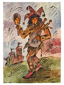 ATTR ALEXANDER TYSHLER RUSSIAN MIXED MEDIA PAINTING