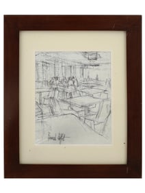 FRENCH SKETCH DRAWING BY BERNARD BUFFET SIGNED