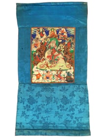ANTIQUE CHINESE THANGKA PAINTING FROM TIBET GESAR