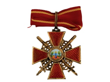 RUSSIAN IMPERIAL ORDER SAINT ANNA 3RD CLASS WITH SWORDS