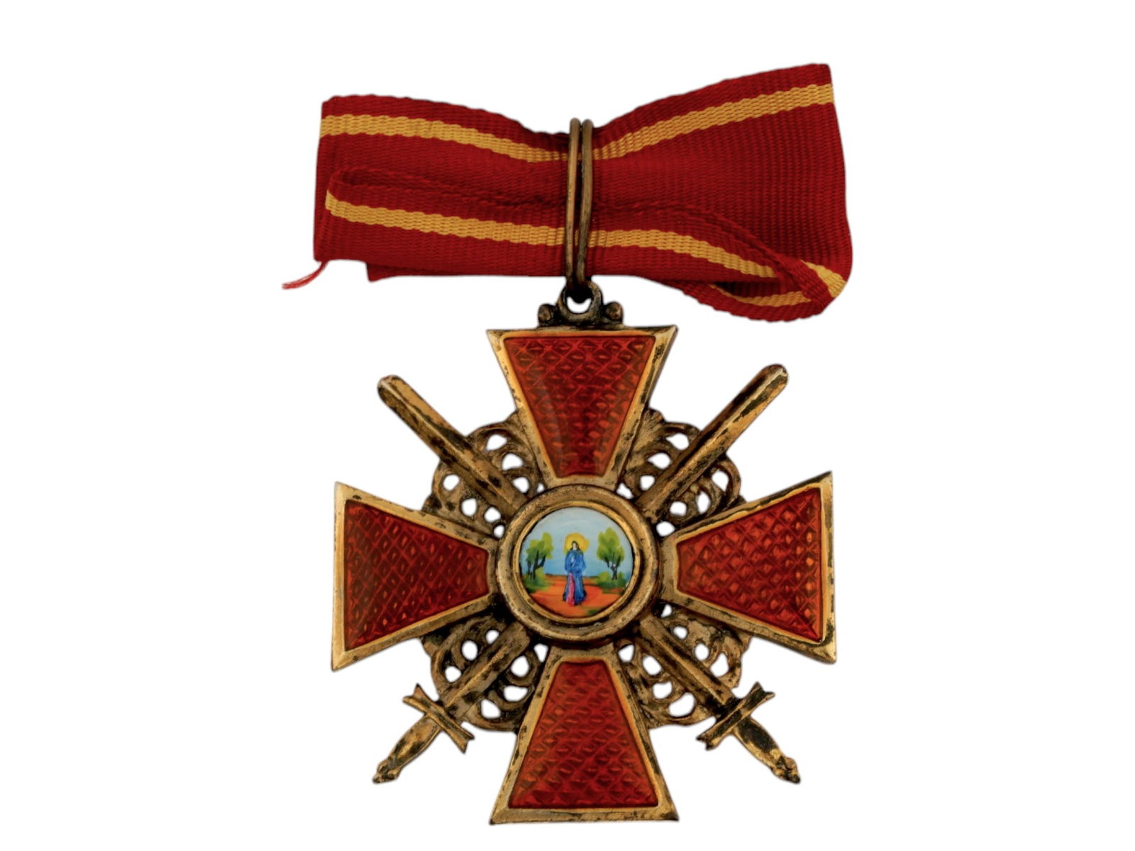 RUSSIAN IMPERIAL ORDER SAINT ANNA 3RD CLASS WITH SWORDS (1 of 2)