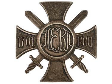 RUSSIAN SILVER BADGE OF N NOVGOROD DRAGOON REGIMENT