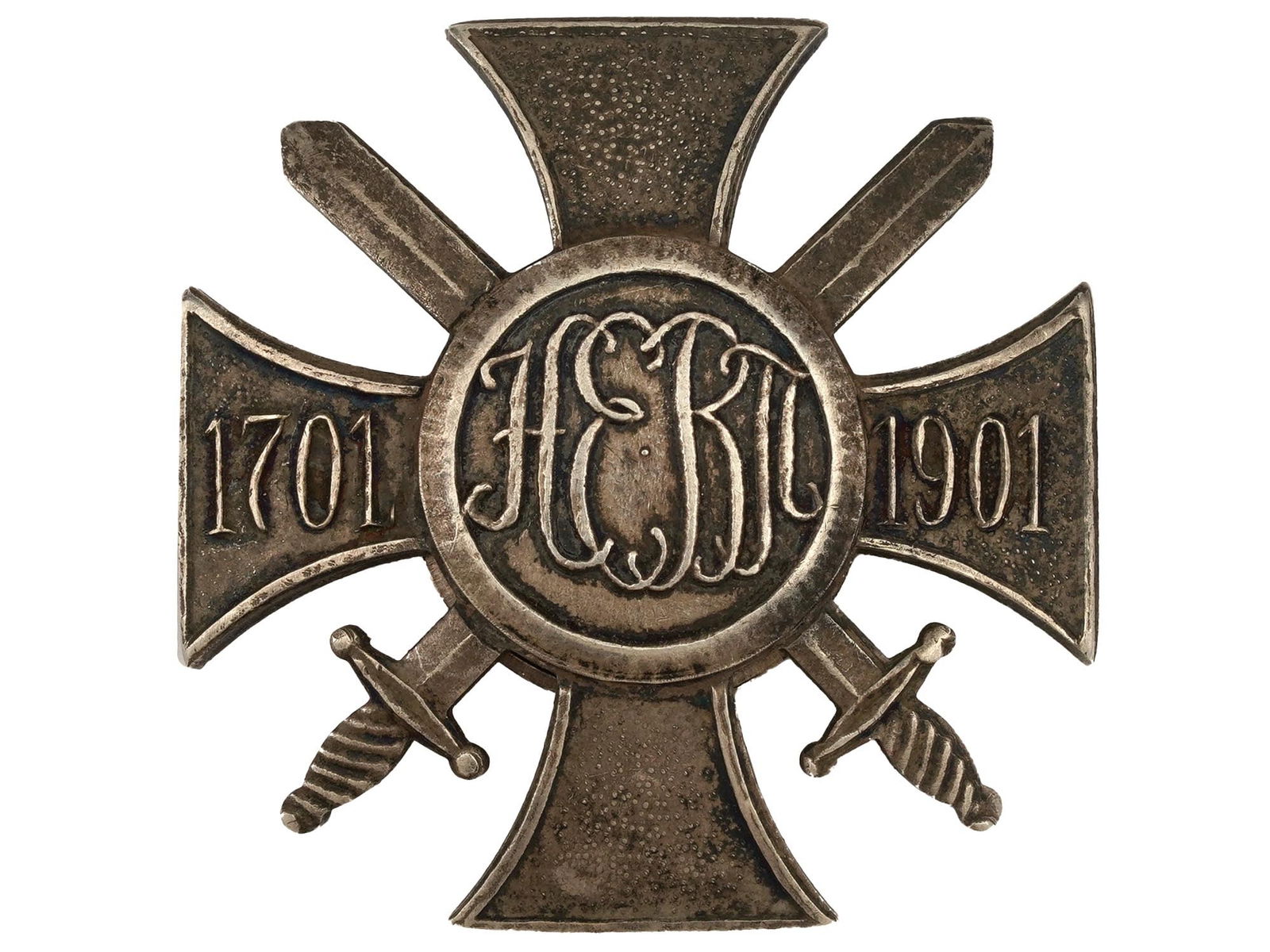 RUSSIAN SILVER BADGE OF N NOVGOROD DRAGOON REGIMENT (1 of 5)